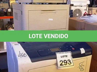 LOTE 293 - 01 IMPRESSORA PHASER 7100, 01 IMPRESSORA MARCA SAMSUNG MODELO ML3750ND E 0 IMPRESSORA DE ETIQUETAS MARCA ZEBRA. (NO ESTADO) ATENÇÃO! FAZER A VISITAÇÃO ANTES DE ARREMATAR, NÃO SABEMOS SE FUNCIONA, LEILÃO NÃO TEM GARANTIA E NEM DEVOLUÇÃO, SUJEITO A POSSÍVEIS AVARIAS VISÍVEIS/OCULTAS E/OU AUSÊNCIA DE COMPONENTES.