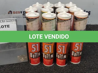 LOTE 383 - 12 BISNAGAS DE SELANTE SILICONE COM 260G MARCA PRODERSIL. (NO ESTADO) ATENÇÃO! FAZER A VISITAÇÃO ANTES DE ARREMATAR, NÃO SABEMOS SE FUNCIONA, LEILÃO NÃO TEM GARANTIA E NEM DEVOLUÇÃO, SUJEITO A POSSÍVEIS AVARIAS VISÍVEIS/OCULTAS E/OU AUSÊNCIA DE COMPONENTES.