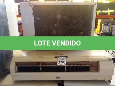 LOTE 250 - 01 AR CONDICIONADO. (NO ESTADO) ATENÇÃO! FAZER A VISITAÇÃO ANTES DE ARREMATAR, NÃO SABEMOS SE FUNCIONA, LEILÃO NÃO TEM GARANTIA E NEM DEVOLUÇÃO, SUJEITO A POSSÍVEIS AVARIAS VISÍVEIS/OCULTAS E/OU AUSÊNCIA DE COMPONENTES.