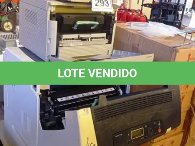 LOTE 293 - 01 IMPRESSORA PHASER 7100, 01 IMPRESSORA MARCA SAMSUNG MODELO ML3750ND E 0 IMPRESSORA DE ETIQUETAS MARCA ZEBRA. (NO ESTADO) ATENÇÃO! FAZER A VISITAÇÃO ANTES DE ARREMATAR, NÃO SABEMOS SE FUNCIONA, LEILÃO NÃO TEM GARANTIA E NEM DEVOLUÇÃO, SUJEITO A POSSÍVEIS AVARIAS VISÍVEIS/OCULTAS E/OU AUSÊNCIA DE COMPONENTES.