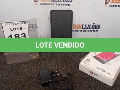 LOTE 183 - 01 TABLET LG GPAD. (NO ESTADO) ATENÇÃO! FAZER A VISITAÇÃO ANTES DE ARREMATAR, NÃO SABEMOS SE FUNCIONA, LEILÃO NÃO TEM GARANTIA E NEM DEVOLUÇÃO, SUJEITO A POSSÍVEIS AVARIAS VISÍVEIS/OCULTAS E/OU AUSÊNCIA DE COMPONENTES