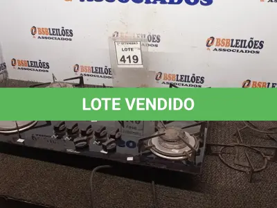 LOTE 419 - 01 COOKTOP 05 BOCAS MARCA FISCHER. (NO ESTADO) ATENÇÃO! FAZER A VISITAÇÃO ANTES DE ARREMATAR, NÃO SABEMOS SE FUNCIONA. LEILÃO NÃO TEM GARANTIA E NEM DEVOLUÇÃO, SUJEITO A POSSÍVEIS AVARIAS VISÍVEIS/OCULTAS E/OU AUSÊNCIA DE COMPONENTES.