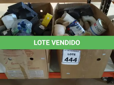 LOTE 444 - 01 LOTE COM GRANDE QUANTIDADE DE CONEXÕES HIDRÁULICAS MEDIDAS DIVERSAS E CAIXINHAS DE PASSAGEM DE FIO E MATERIAIS ELÉTRICOS DIVERSOS. (NO ESTADO) ATENÇÃO! FAZER A VISITAÇÃO ANTES DE ARREMATAR, NÃO SABEMOS SE FUNCIONA, LEILÃO NÃO TEM GARANTIA E NEM DEVOLUÇÃO, SUJEITO A POSSÍVEIS AVARIAS VISÍVEIS/OCULTAS E/OU AUSÊNCIA DE COMPONENTES.