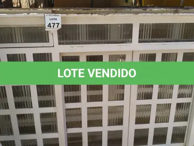 LOTE 477 - 01 JANELA DE FERRO COM VIDRO 2,23X1,18. (NO ESTADO) ATENÇÃO! FAZER A VISITAÇÃO ANTES DE ARREMATAR, NÃO SABEMOS SE FUNCIONA, LEILÃO NÃO TEM GARANTIA E NEM DEVOLUÇÃO, SUJEITO A POSSÍVEIS AVARIAS VISÍVEIS/OCULTAS E/OU AUSÊNCIA DE COMPONENTES.