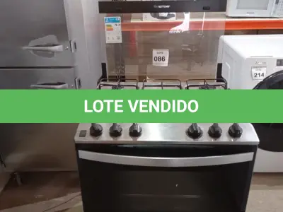 LOTE 086 - 01 FOGÃO 5 BOCAS BRASTEMP BIVOLTS. (NO ESTADO EM QUE SE ENCONTRA. SUJEITO A AVARIAS OCULTAS/VISÍVEIS.) BH1568P