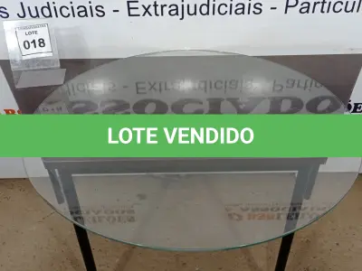 LOTE 018 - 01 VIDRO REDONDO 92CM 0,5MM. (NO ESTADO EM QUE SE ENCONTRA. SUJEITO A AVARIAS OCULTAS/VISÍVEIS.)