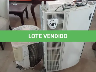 LOTE 081 - 01 AR CONDICIONADO CARRIER 18.000BTUS.  (NO ESTADO EM QUE SE ENCONTRA. SUJEITO A AVARIAS OCULTAS/VISÍVEIS.)  AV9963N
