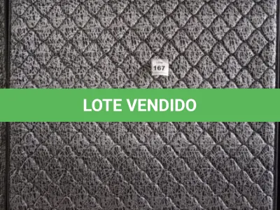 LOTE 167 - 01 COLCHÃO DE CASAL COM BASES 1,98CM X 1,58CM. (NO ESTADO EM QUE SE ENCONTRA. SUJEITO A AVARIAS OCULTAS/VISÍVEIS.) AU1900V