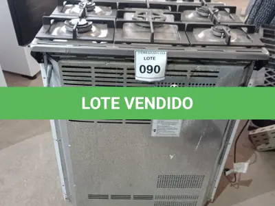 LOTE 090 - 01 FOGÃO 05 BOCAS BIVOLT. (NO ESTADO EM QUE SE ENCONTRA. SUJEITO A AVARIAS OCULTAS/VISÍVEIS.) AV9618N