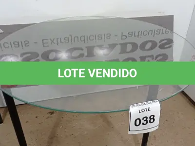 LOTE 038 - 01 VIDRO REDONDO 92CM 0,5MM. (NO ESTADO EM QUE SE ENCONTRA. SUJEITO A AVARIAS OCULTAS/VISÍVEIS.)