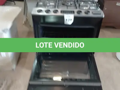 LOTE 129 - 01 FOGÃO 5 BOCAS BRASTEMP 220V IMCOMPLETO. (NO ESTADO EM QUE SE ENCONTRA. SUJEITO A AVARIAS OCULTAS/VISÍVEIS.) BH1522K