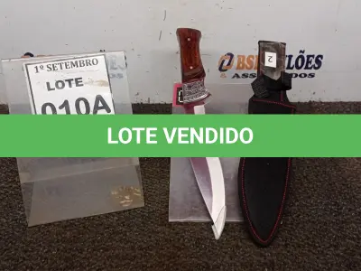 LOTE 010 - 01 FACA IMPORTADA AÇO INOXIDÁVEL CABO EM MADEIRA COM DETALHE DE ESCORPIÃO NA GUARDA  FULL TANG BAINHA DE NYLON TAMANHO TOTAL 32CM PESO 390G JÁ AFIADA  . (NO ESTADO) ATENÇÃO! FAZER A VISITAÇÃO ANTES DE ARREMATAR, NÃO SABEMOS SE FUNCIONA, LEILÃO NÃO TEM GARANTIA E NEM DEVOLUÇÃO, SUJEITO A POSSÍVEIS AVARIAS VISÍVEIS/OCULTAS E/OU AUSÊNCIA DE COMPONENTES.