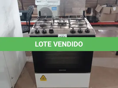 LOTE 083 - 01 FOGÃO 5 BOCAS BRASTEMP BIVOLTS. (NO ESTADO EM QUE SE ENCONTRA. SUJEITO A AVARIAS OCULTAS/VISÍVEIS.) AV9955P
