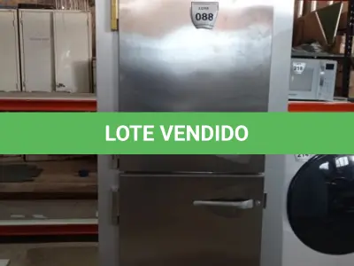 LOTE 088 - 01 FREZER VERTICAL 2 PORTAS TRAULSEN EM INOX 110V. (NO ESTADO EM QUE SE ENCONTRA. SUJEITO A AVARIAS OCULTAS/VISÍVEIS.) AV9668T