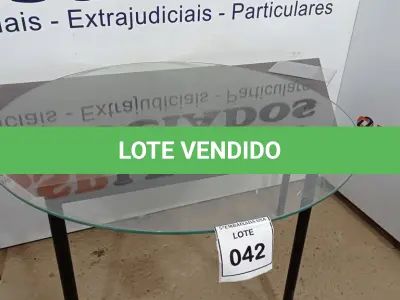 LOTE 042 - 01 VIDRO REDONDO 92CM 0,5MM. (NO ESTADO EM QUE SE ENCONTRA. SUJEITO A AVARIAS OCULTAS/VISÍVEIS.)