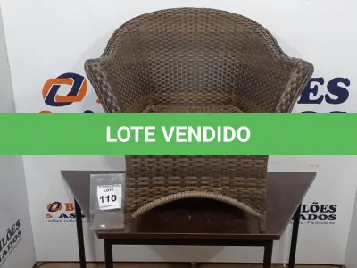 LOTE 110 - 01 CADEIRA DE JARDIM. (NO ESTADO EM QUE SE ENCONTRA. SUJEITO A AVARIAS OCULTAS/VISÍVEIS.) AV9405U