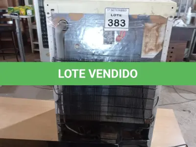 LOTE 383 - 01 FRIGOBAR MARCA ELECTROLUX 220V. (NO ESTADO) ATENÇÃO! FAZER A VISITAÇÃO ANTES DE ARREMATAR, NÃO SABEMOS SE FUNCIONA, LEILÃO NÃO TEM GARANTIA E NEM DEVOLUÇÃO, SUJEITO A POSSÍVEIS AVARIAS VISÍVEIS/OCULTAS E/OU AUSÊNCIA DE COMPONENTES.