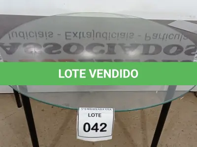 LOTE 042 - 01 VIDRO REDONDO 92CM 0,5MM. (NO ESTADO EM QUE SE ENCONTRA. SUJEITO A AVARIAS OCULTAS/VISÍVEIS.)