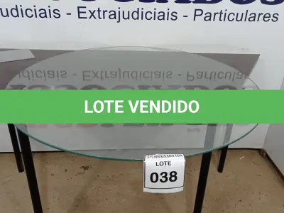LOTE 038 - 01 VIDRO REDONDO 92CM 0,5MM. (NO ESTADO EM QUE SE ENCONTRA. SUJEITO A AVARIAS OCULTAS/VISÍVEIS.)