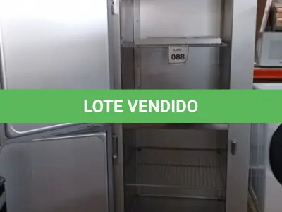 LOTE 088 - 01 FREZER VERTICAL 2 PORTAS TRAULSEN EM INOX 110V. (NO ESTADO EM QUE SE ENCONTRA. SUJEITO A AVARIAS OCULTAS/VISÍVEIS.) AV9668T