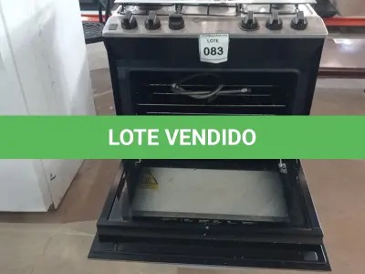 LOTE 083 - 01 FOGÃO 5 BOCAS BRASTEMP BIVOLTS. (NO ESTADO EM QUE SE ENCONTRA. SUJEITO A AVARIAS OCULTAS/VISÍVEIS.) AV9955P
