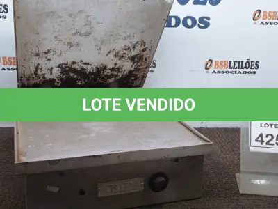 LOTE 425 - 01 CHAPA ELÉTRICA EM INOX. (NO ESTADO) ATENÇÃO! FAZER A VISITAÇÃO ANTES DE ARREMATAR, NÃO SABEMOS SE FUNCIONA. LEILÃO NÃO TEM GARANTIA E NEM DEVOLUÇÃO, SUJEITO A POSSÍVEIS AVARIAS VISÍVEIS/OCULTAS E/OU AUSÊNCIA DE COMPONENTES.