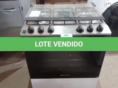 LOTE 086 - 01 FOGÃO 5 BOCAS BRASTEMP BIVOLTS. (NO ESTADO EM QUE SE ENCONTRA. SUJEITO A AVARIAS OCULTAS/VISÍVEIS.) BH1568P