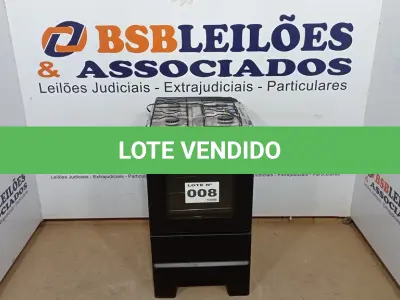 LOTE 008 - 01 FOGÃO ESMALTEC IDEAL POP 4 BOCAS AUTOMÁTICO - PRETO - BIVOLT (NO ESTADO, NÃO SABEMOS SE FUNCIONA. LEILÃO NÃO TEM GARANTIA E NEM DEVOLUÇÃO, SUJEITO A POSSÍVEIS AVARIAS VISÍVEIS/OCULTAS E/OU AUSÊNCIA DE COMPONENTES)