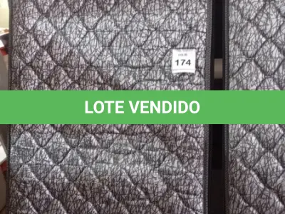LOTE 174 - 01 COLCHÃO SOLTEIRO COM BASE 1,88CM X 0,88CM. (NO ESTADO EM QUE SE ENCONTRA. SUJEITO A AVARIAS OCULTAS/VISÍVEIS.) BJ7219V