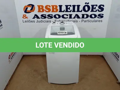 LOTE 004 - 01 MÁQUINA DE LAVAR 9KG ELECTROLUX (LED09) 220 VOLTS (NO ESTADO, NÃO SABEMOS SE FUNCIONA. LEILÃO NÃO TEM GARANTIA E NEM DEVOLUÇÃO, SUJEITO A POSSÍVEIS AVARIAS VISÍVEIS/OCULTAS E/OU AUSÊNCIA DE COMPONENTES)