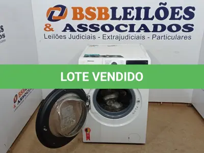 LOTE 002 - 01 LAVA E SECA HISENSE WD5Q1342BW2 COM FUNÇÃO STEAM 13KG - 8KG BRANCA 220VOLTS (NO ESTADO, NÃO SABEMOS SE FUNCIONA. LEILÃO NÃO TEM GARANTIA E NEM DEVOLUÇÃO, SUJEITO A POSSÍVEIS AVARIAS VISÍVEIS/OCULTAS E/OU AUSÊNCIA DE COMPONENTES)