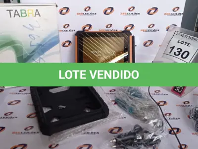 LOTE 130 - 01 TABLET QAV 801 8GB MARCA TABRA. (NO ESTADO) ATENÇÃO! FAZER A VISITAÇÃO ANTES DE ARREMATAR, NÃO SABEMOS SE FUNCIONA, LEILÃO NÃO TEM GARANTIA E NEM DEVOLUÇÃO, SUJEITO A POSSÍVEIS AVARIAS VISÍVEIS/OCULTAS E/OU AUSÊNCIA DE COMPONENTES.