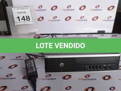 LOTE 148 - 01 MINI PC MARCA HP. (NO ESTADO) ATENÇÃO! FAZER A VISITAÇÃO ANTES DE ARREMATAR, NÃO SABEMOS SE FUNCIONA, LEILÃO NÃO TEM GARANTIA E NEM DEVOLUÇÃO, SUJEITO A POSSÍVEIS AVARIAS VISÍVEIS/OCULTAS E/OU AUSÊNCIA DE COMPONENTES.