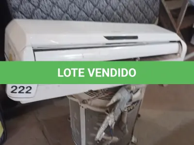 LOTE 222 - 01 AR CONDICIONADO CARRIER 12.000BTUS. (NO ESTADO EM QUE SE ENCONTRA. SUJEITO A AVARIAS OCULTAS/VISÍVEIS.)