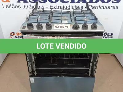 LOTE 051 - 01 FOGÃO BRASTEMP 5 BOCAS (NO ESTADO, NÃO SABEMOS SE FUNCIONA. LEILÃO NÃO TEM GARANTIA E NEM DEVOLUÇÃO, SUJEITO A POSSÍVEIS AVARIAS VISÍVEIS/OCULTAS E/OU AUSÊNCIA DE COMPONENTES)