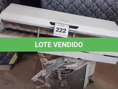 LOTE 222 - 01 AR CONDICIONADO CARRIER 12.000BTUS. (NO ESTADO EM QUE SE ENCONTRA. SUJEITO A AVARIAS OCULTAS/VISÍVEIS.)