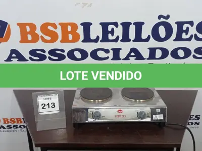 LOTE 213 - 01 FOGÃO ELÉTRICO TOPÁZIO 2 BOCAS 220V.  (NO ESTADO EM QUE SE ENCONTRA. SUJEITO A AVARIAS OCULTAS/VISÍVEIS.) BH1659L