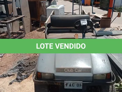 LOTE 212 - 01 CARRINHO ELÉTRICO CLUB CAR CARRYALL 6. (NO ESTADO EM QUE SE ENCONTRA. SUJEITO A AVARIAS OCULTAS/VISÍVEIS.) AV9497B