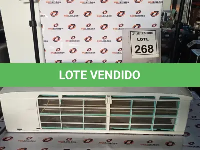 LOTE 268 - 01 EVAPORADORA 12000 BTUS MARCA PHILCO. (NO ESTADO) ATENÇÃO! FAZER A VISITAÇÃO ANTES DE ARREMATAR, NÃO SABEMOS SE FUNCIONA, LEILÃO NÃO TEM GARANTIA E NEM DEVOLUÇÃO, SUJEITO A POSSÍVEIS AVARIAS VISÍVEIS/OCULTAS E/OU AUSÊNCIA DE COMPONENTES.