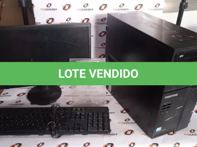 LOTE 445 - 01 CPU MARCA POSITIVO, 01 MONITOR MARCA AOC E 01 TECLADO. (NO ESTADO) ATENÇÃO! FAZER A VISITAÇÃO ANTES DE ARREMATAR, NÃO SABEMOS SE FUNCIONA, LEILÃO NÃO TEM GARANTIA E NEM DEVOLUÇÃO, SUJEITO A POSSÍVEIS AVARIAS VISÍVEIS/OCULTAS E/OU AUSÊNCIA DE COMPONENTES.