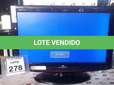 LOTE 278 - 01 TV LCD 26’’. (NO ESTADO) ATENÇÃO! FAZER A VISITAÇÃO ANTES DE ARREMATAR, NÃO SABEMOS SE FUNCIONA, LEILÃO NÃO TEM GARANTIA E NEM DEVOLUÇÃO, SUJEITO A POSSÍVEIS AVARIAS VISÍVEIS/OCULTAS E/OU AUSÊNCIA DE COMPONENTES.