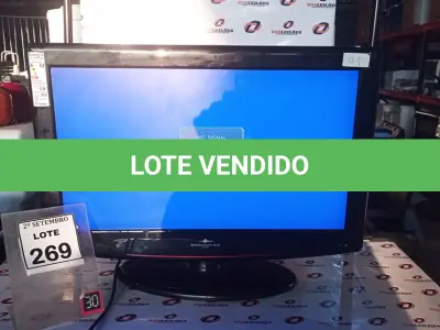 LOTE 269 - 01 TV LCD 26’’. (NO ESTADO) ATENÇÃO! FAZER A VISITAÇÃO ANTES DE ARREMATAR, NÃO SABEMOS SE FUNCIONA, LEILÃO NÃO TEM GARANTIA E NEM DEVOLUÇÃO, SUJEITO A POSSÍVEIS AVARIAS VISÍVEIS/OCULTAS E/OU AUSÊNCIA DE COMPONENTES.