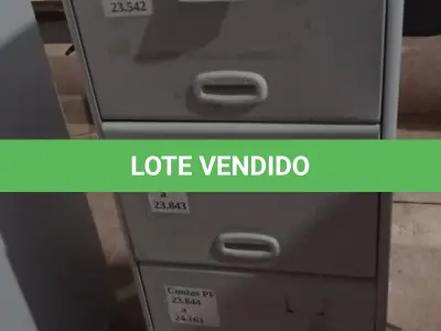 LOTE 403 - 01 ARQUIVO DE AÇO COM 04 GAVETAS. (NO ESTADO) ATENÇÃO! FAZER A VISITAÇÃO ANTES DE ARREMATAR, NÃO SABEMOS SE FUNCIONA, LEILÃO NÃO TEM GARANTIA E NEM DEVOLUÇÃO, SUJEITO A POSSÍVEIS AVARIAS VISÍVEIS/OCULTAS E/OU AUSÊNCIA DE COMPONENTES.