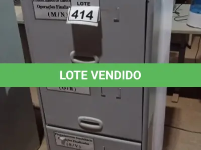 LOTE 414 - 01 ARQUIVO DE AÇO COM 04 GAVETAS. (NO ESTADO) ATENÇÃO! FAZER A VISITAÇÃO ANTES DE ARREMATAR, NÃO SABEMOS SE FUNCIONA, LEILÃO NÃO TEM GARANTIA E NEM DEVOLUÇÃO, SUJEITO A POSSÍVEIS AVARIAS VISÍVEIS/OCULTAS E/OU AUSÊNCIA DE COMPONENTES.