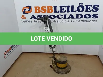 LOTE 409 - 01 ENCERADEIRA INDUSTRIAL. (NO ESTADO) ATENÇÃO! FAZER A VISITAÇÃO ANTES DE ARREMATAR, NÃO SABEMOS SE FUNCIONA, LEILÃO NÃO TEM GARANTIA E NEM DEVOLUÇÃO, SUJEITO A POSSÍVEIS AVARIAS VISÍVEIS/OCULTAS E/OU AUSÊNCIA DE COMPONENTES.