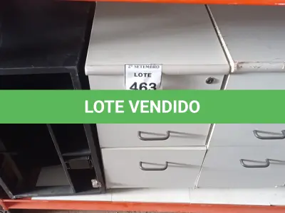 LOTE 463 - 02 GAVETEIROS COM 03 GAVETAS CADA E 01 SUPORTE PARA CPU. (NO ESTADO) ATENÇÃO! FAZER A VISITAÇÃO ANTES DE ARREMATAR, NÃO SABEMOS SE FUNCIONA, LEILÃO NÃO TEM GARANTIA E NEM DEVOLUÇÃO, SUJEITO A POSSÍVEIS AVARIAS VISÍVEIS/OCULTAS E/OU AUSÊNCIA DE COMPONENTES.