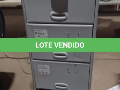 LOTE 413 - 01 ARQUIVO DE AÇO COM 04 GAVETAS. (NO ESTADO) ATENÇÃO! FAZER A VISITAÇÃO ANTES DE ARREMATAR, NÃO SABEMOS SE FUNCIONA, LEILÃO NÃO TEM GARANTIA E NEM DEVOLUÇÃO, SUJEITO A POSSÍVEIS AVARIAS VISÍVEIS/OCULTAS E/OU AUSÊNCIA DE COMPONENTES.