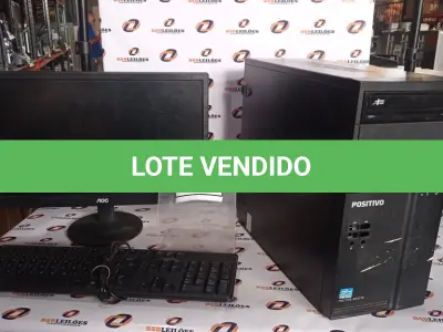LOTE 445 - 01 CPU MARCA POSITIVO, 01 MONITOR MARCA AOC E 01 TECLADO. (NO ESTADO) ATENÇÃO! FAZER A VISITAÇÃO ANTES DE ARREMATAR, NÃO SABEMOS SE FUNCIONA, LEILÃO NÃO TEM GARANTIA E NEM DEVOLUÇÃO, SUJEITO A POSSÍVEIS AVARIAS VISÍVEIS/OCULTAS E/OU AUSÊNCIA DE COMPONENTES.