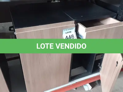 LOTE 446 - 02 GAVETEIROS COM 01 GAVETA E SUPORTE PARA CPU. (NO ESTADO) ATENÇÃO! FAZER A VISITAÇÃO ANTES DE ARREMATAR, NÃO SABEMOS SE FUNCIONA, LEILÃO NÃO TEM GARANTIA E NEM DEVOLUÇÃO, SUJEITO A POSSÍVEIS AVARIAS VISÍVEIS/OCULTAS E/OU AUSÊNCIA DE COMPONENTES.