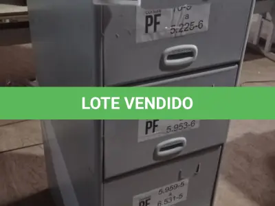LOTE 407 - 01 ARQUIVO DE AÇO COM 04 GAVETAS. (NO ESTADO) ATENÇÃO! FAZER A VISITAÇÃO ANTES DE ARREMATAR, NÃO SABEMOS SE FUNCIONA, LEILÃO NÃO TEM GARANTIA E NEM DEVOLUÇÃO, SUJEITO A POSSÍVEIS AVARIAS VISÍVEIS/OCULTAS E/OU AUSÊNCIA DE COMPONENTES.